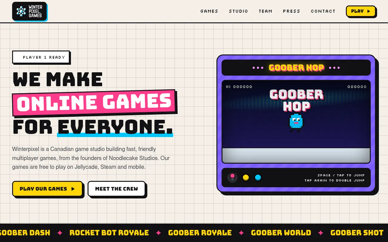 Screenshot of winterpixel.com