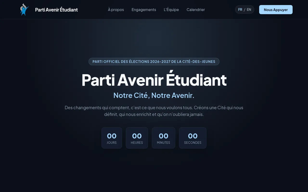 Screenshot of partiaveniretudiant.vercel.app
