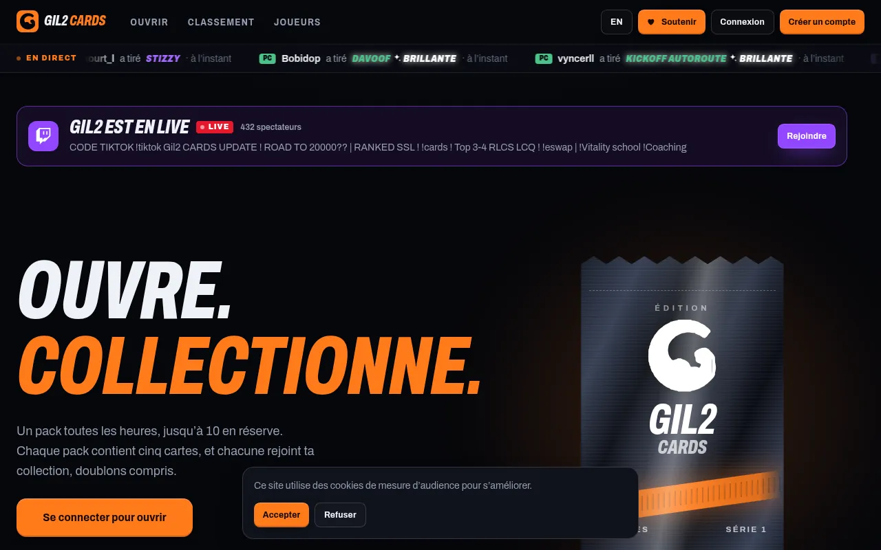 Screenshot of gil2-cards.com