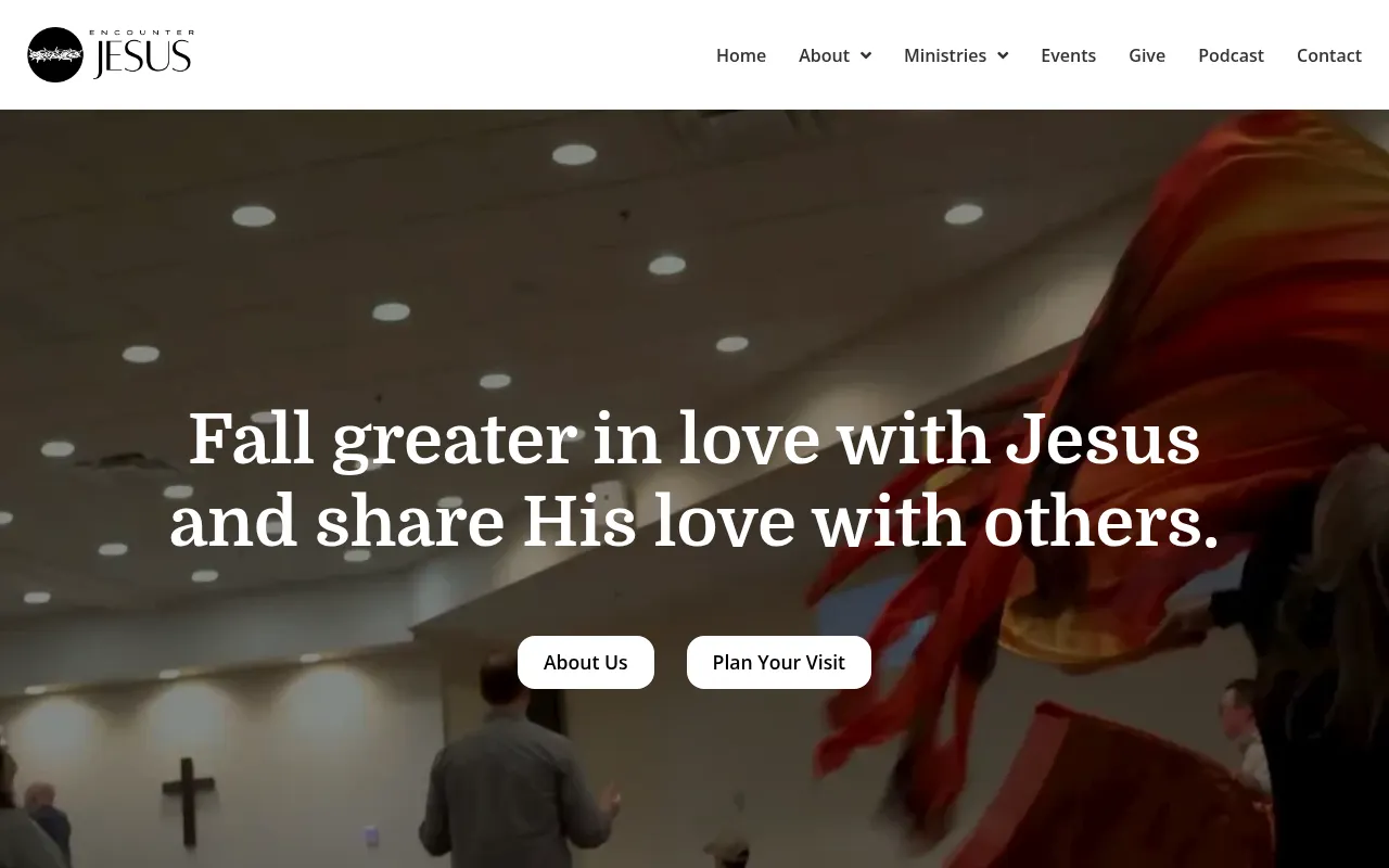 Screenshot of encounterjesuschurch.com