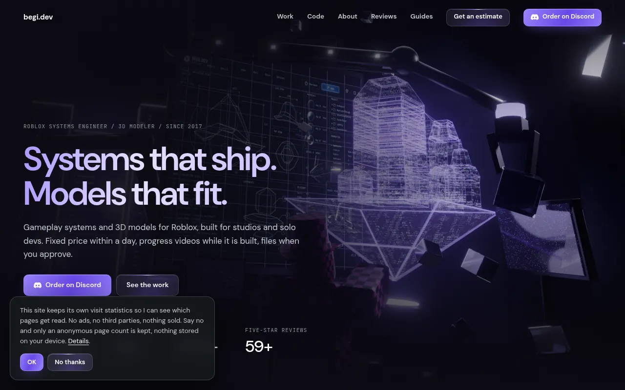Screenshot of begi.dev