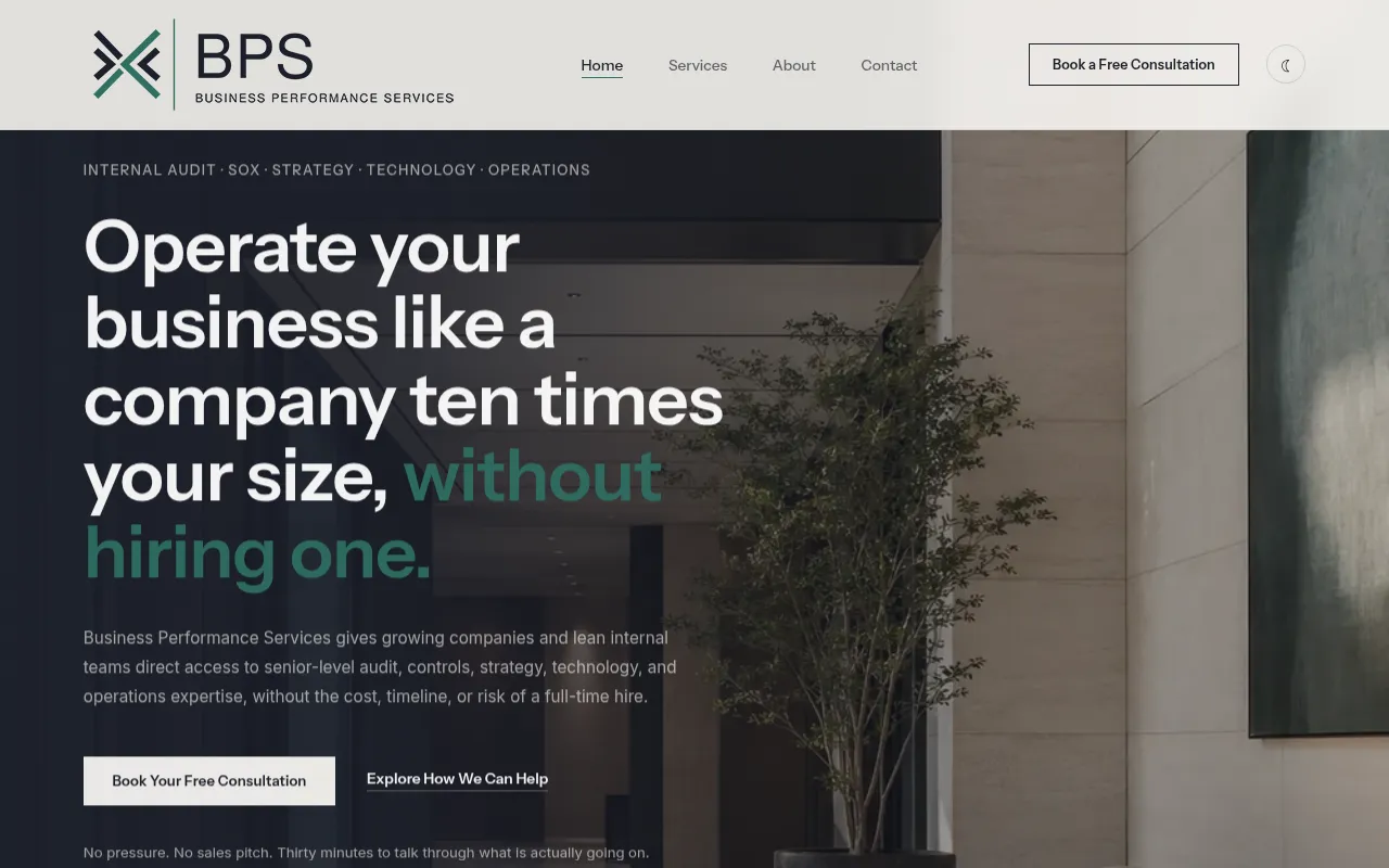Screenshot of bpsadvisorygroup.com