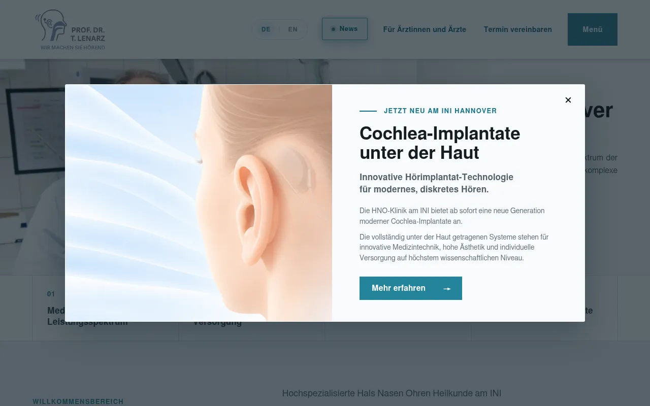 Screenshot of lenarz-clinic.com