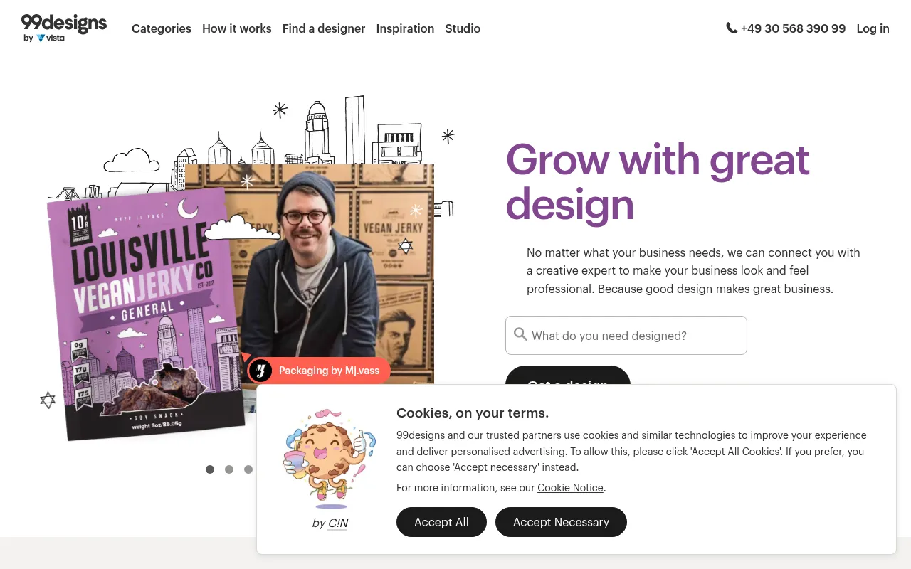 Screenshot of en.99designs.de