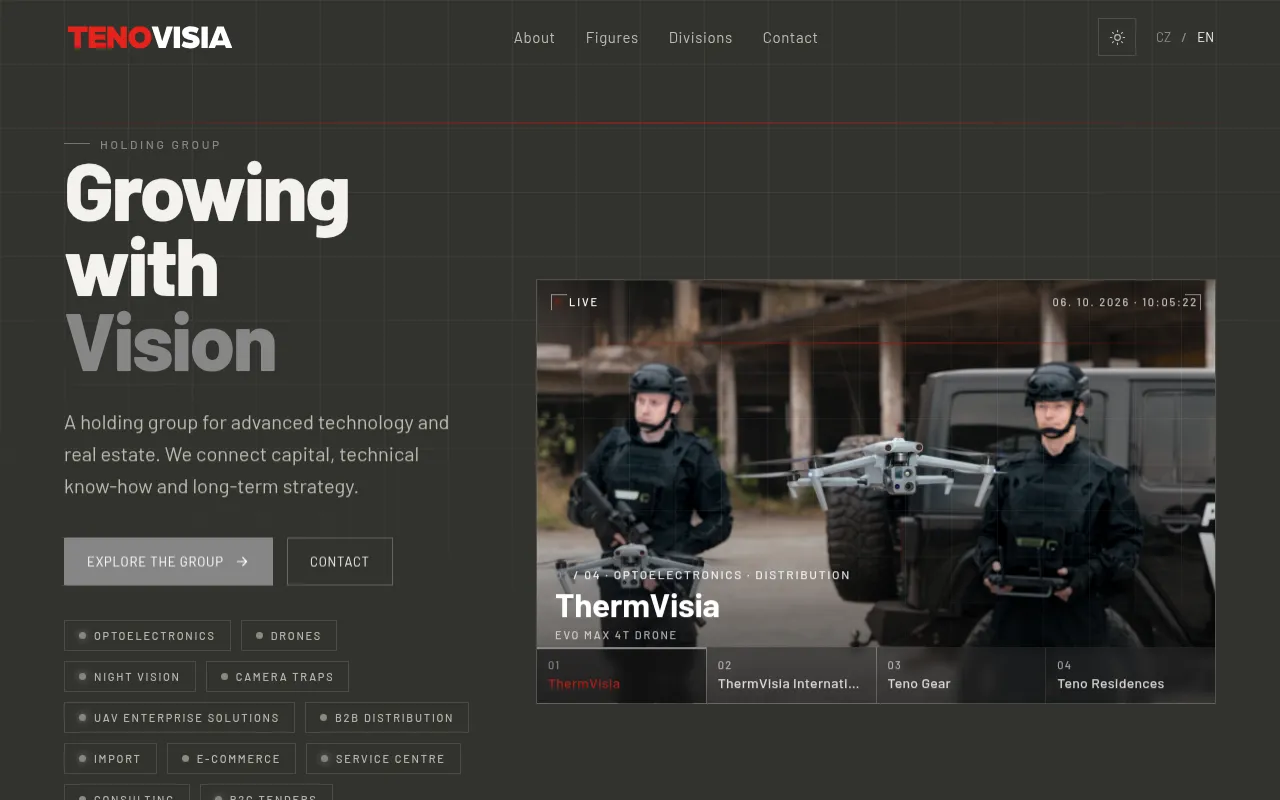 Screenshot of tenovisia.com