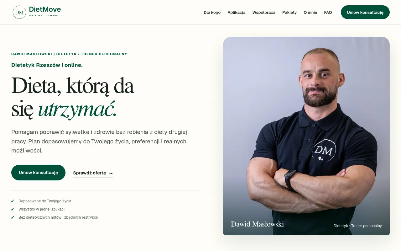 Screenshot of dietmove.pl