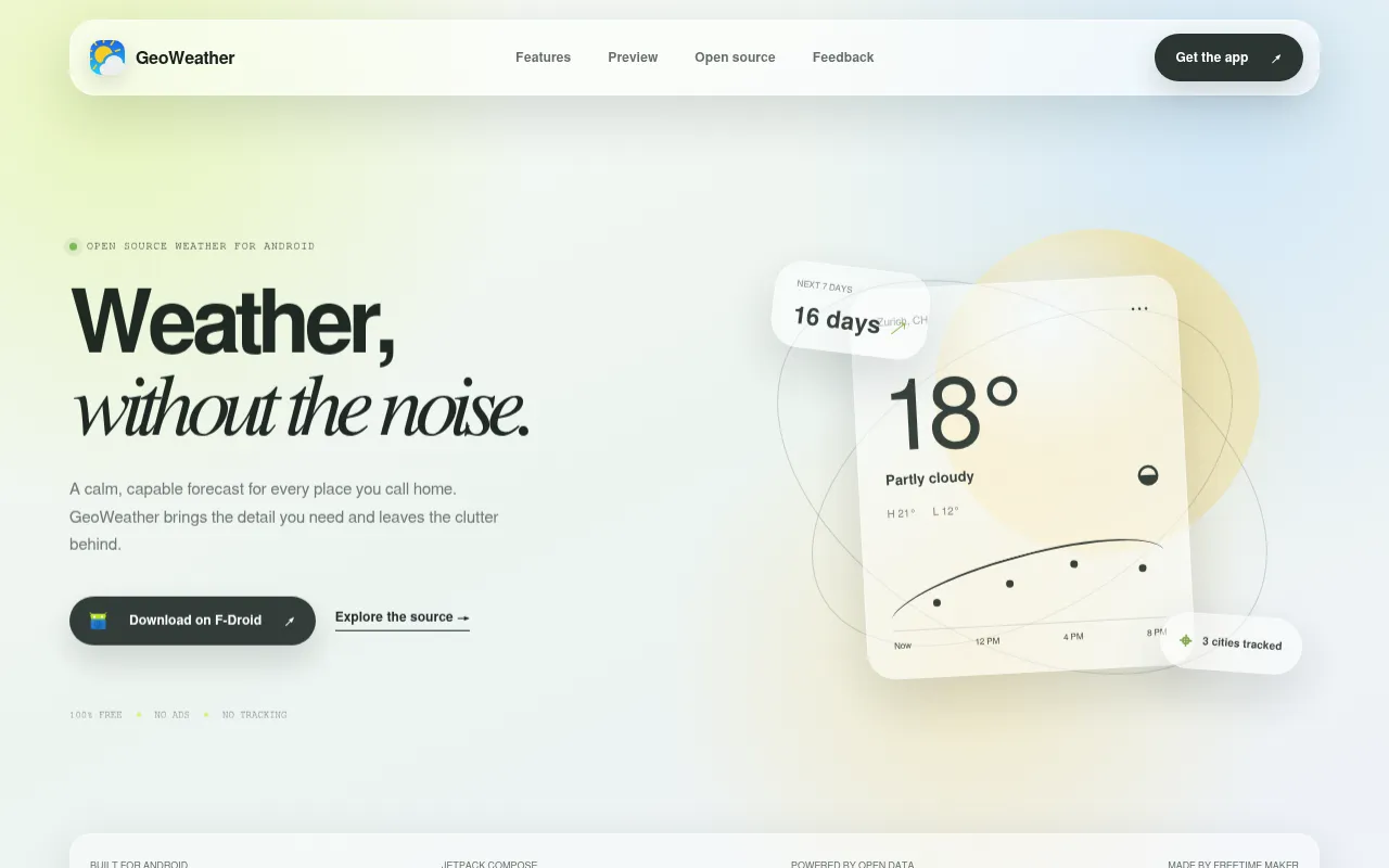 Screenshot of geoweather.free-time.me