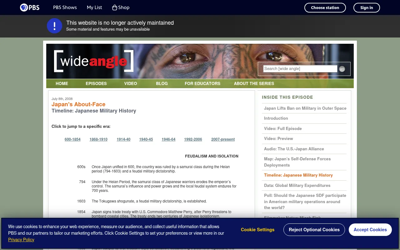 Screenshot of pbs.org