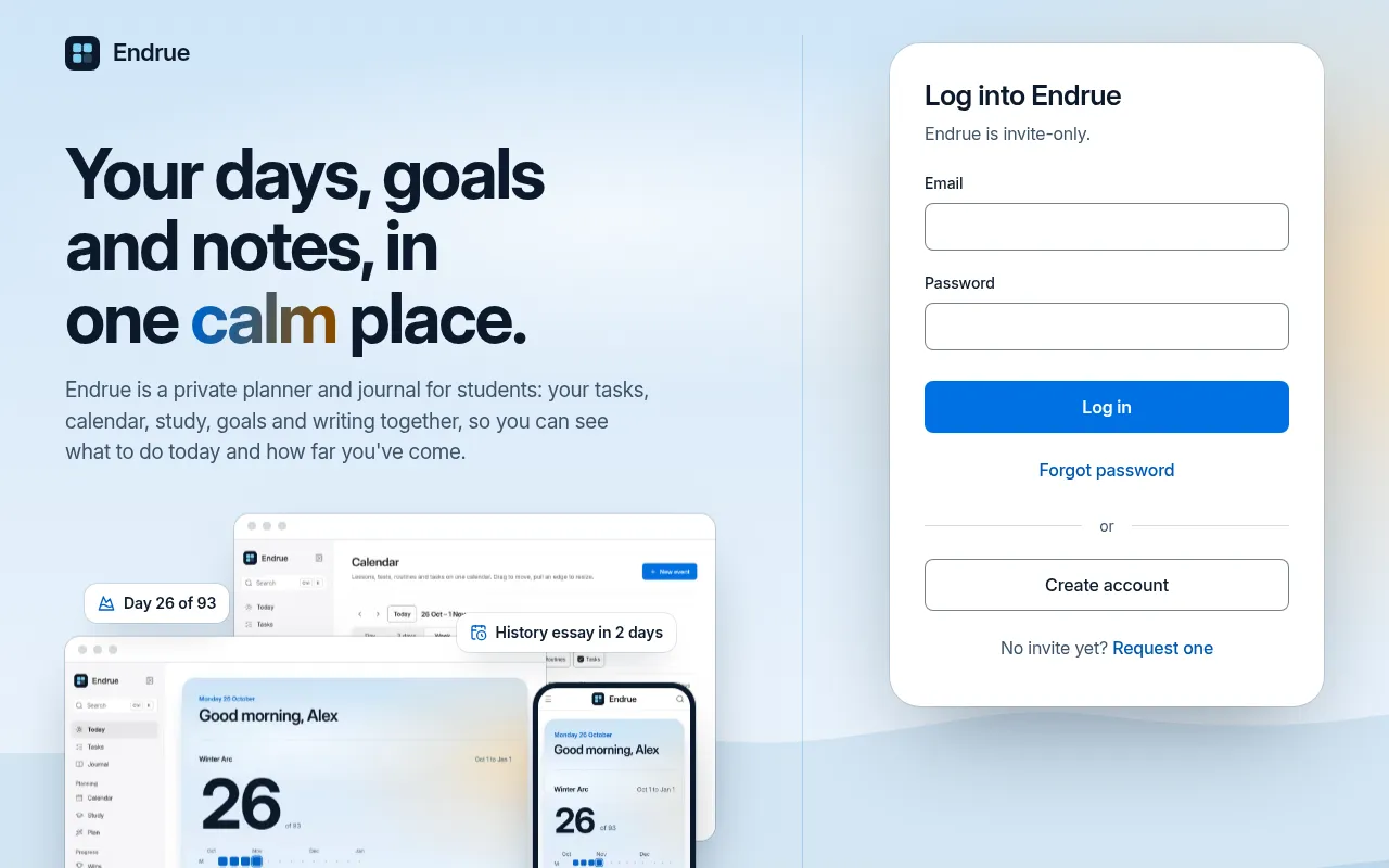 Screenshot of endrue.com
