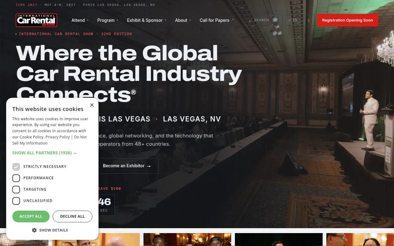 Screenshot of internationalcarrentalshow.com