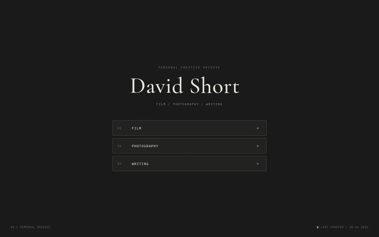 Screenshot of davidshort.me