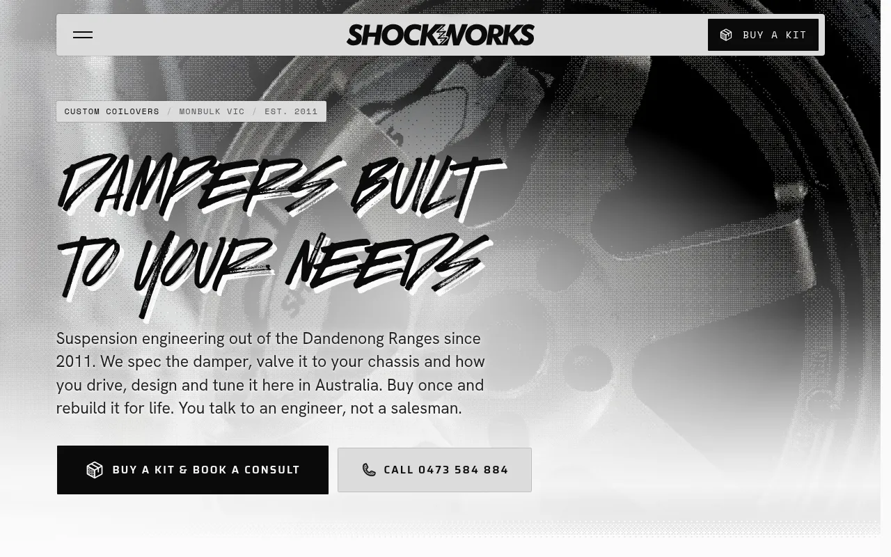 Screenshot of shockworks.com.au