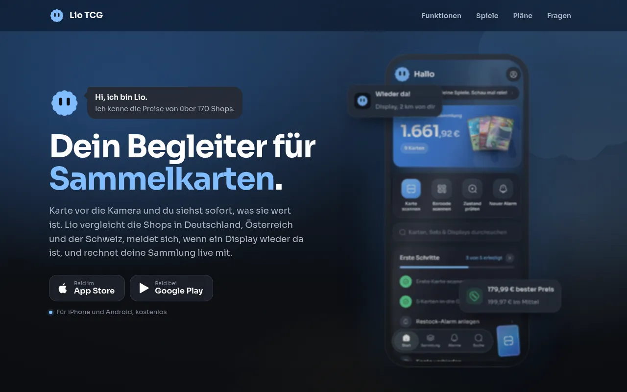 Screenshot of liotcg.com