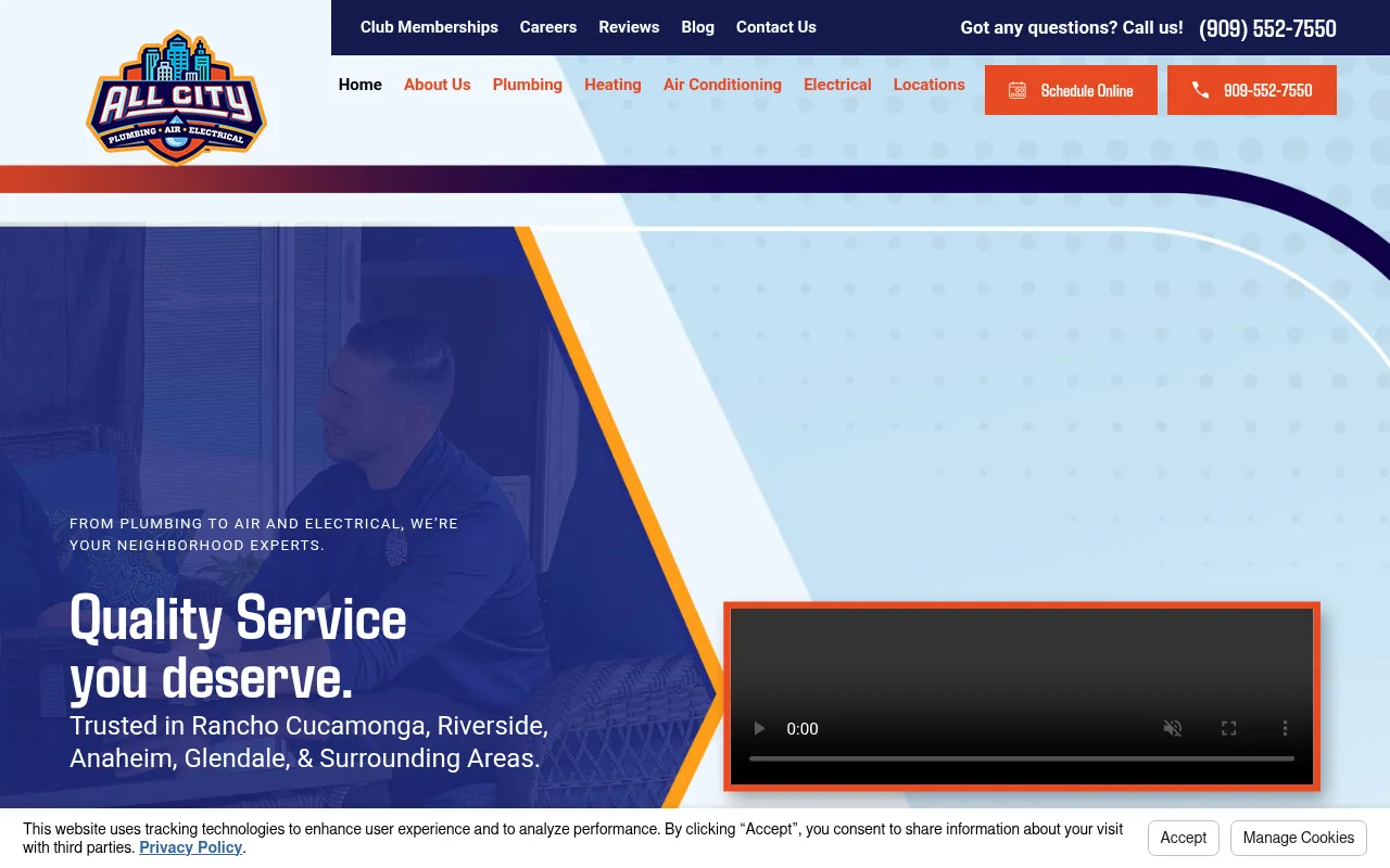 Screenshot of allcityplumbing4u.com