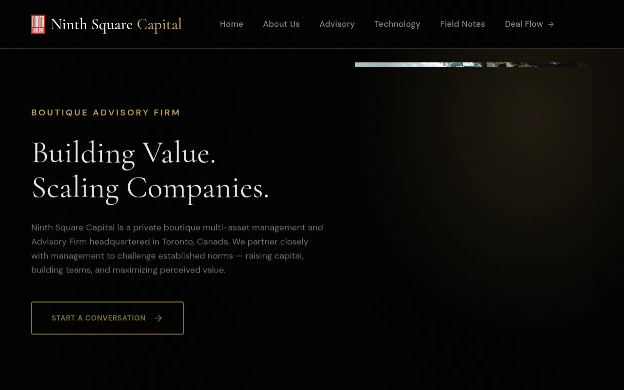 Screenshot of ninth.capital