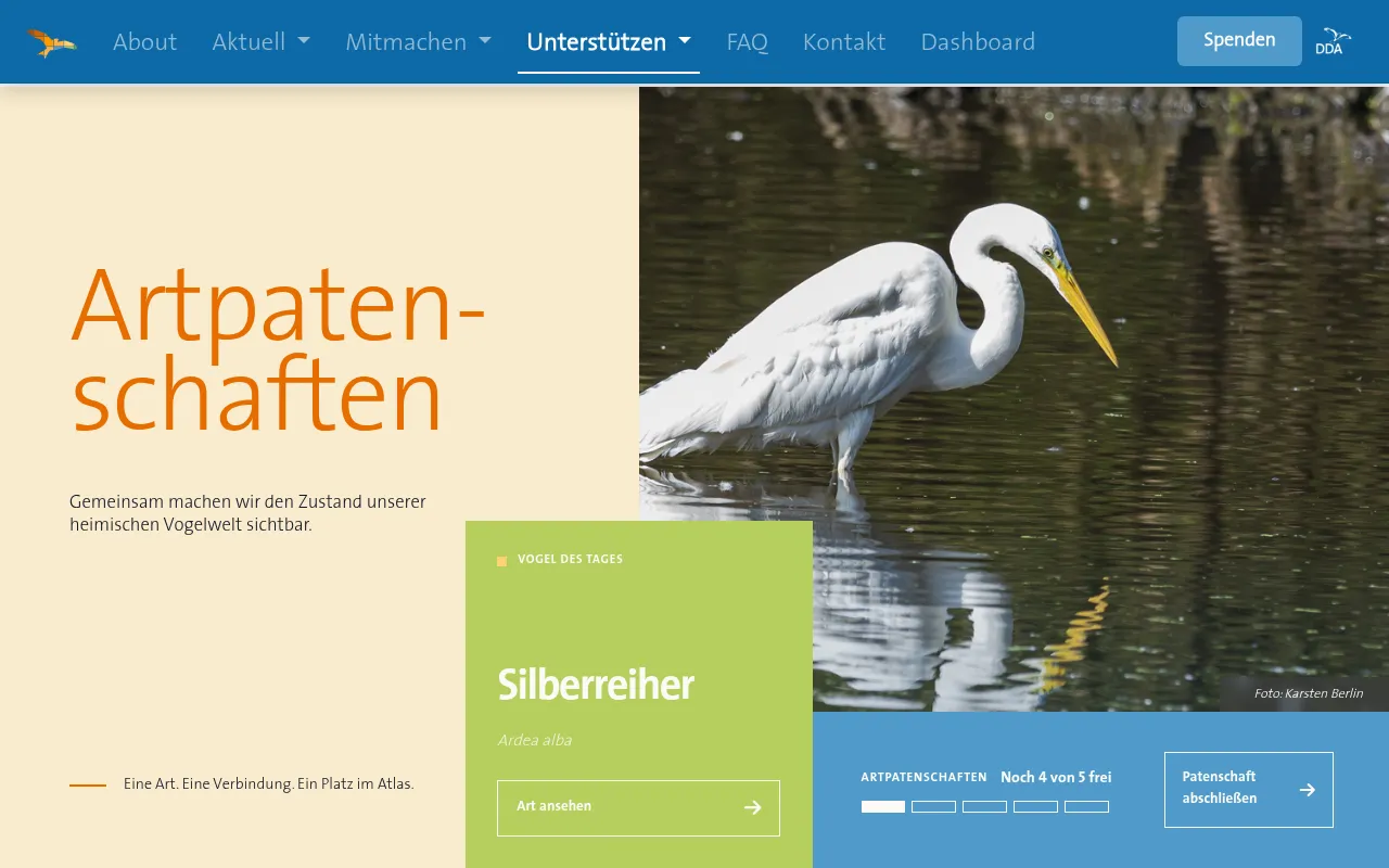 Screenshot of adebar.dda-web.de