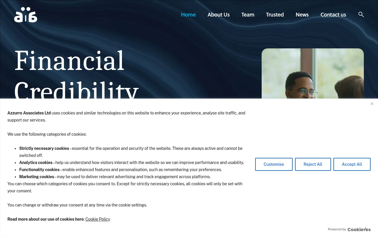 Screenshot of azzurroassociates.com