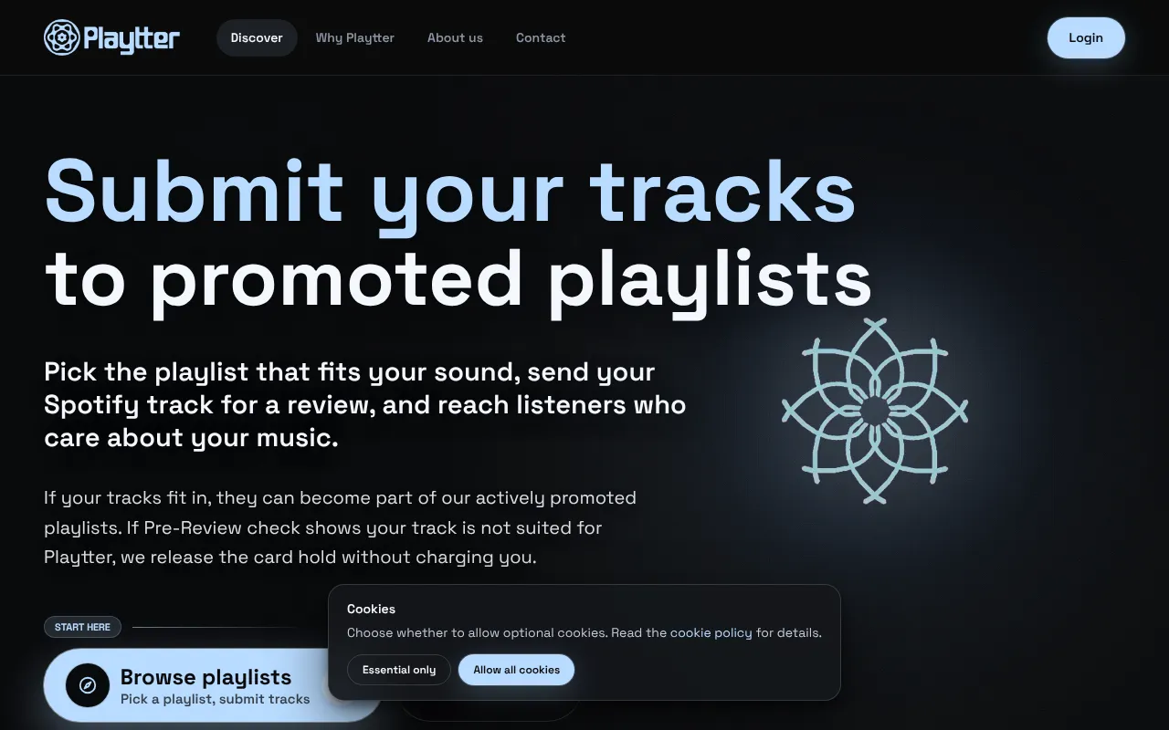 Screenshot of playtter.com