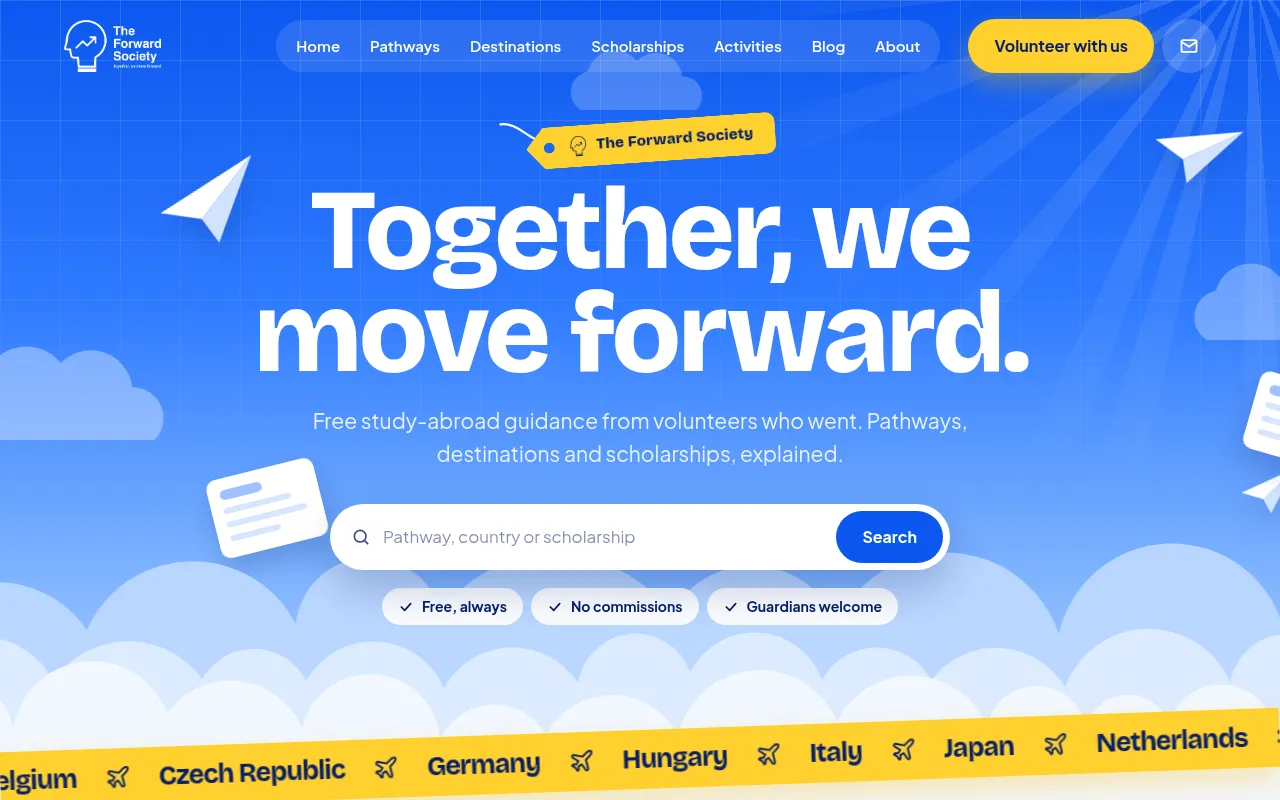 Screenshot of theforwardsociety.com