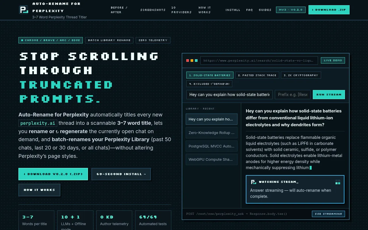 Screenshot of perplexity-autorename.vercel.app