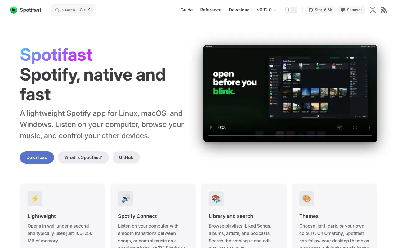 Screenshot of spotifast.rocks