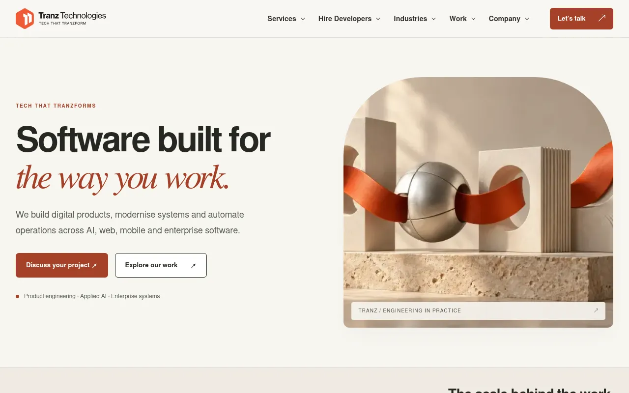 Screenshot of new.tranztechnologies.com