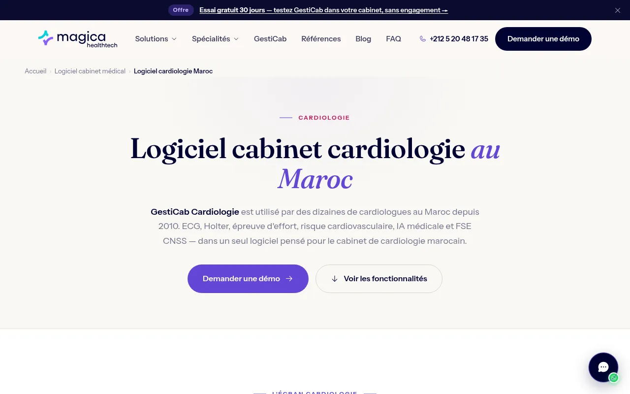 Screenshot of magicahealthtech.com