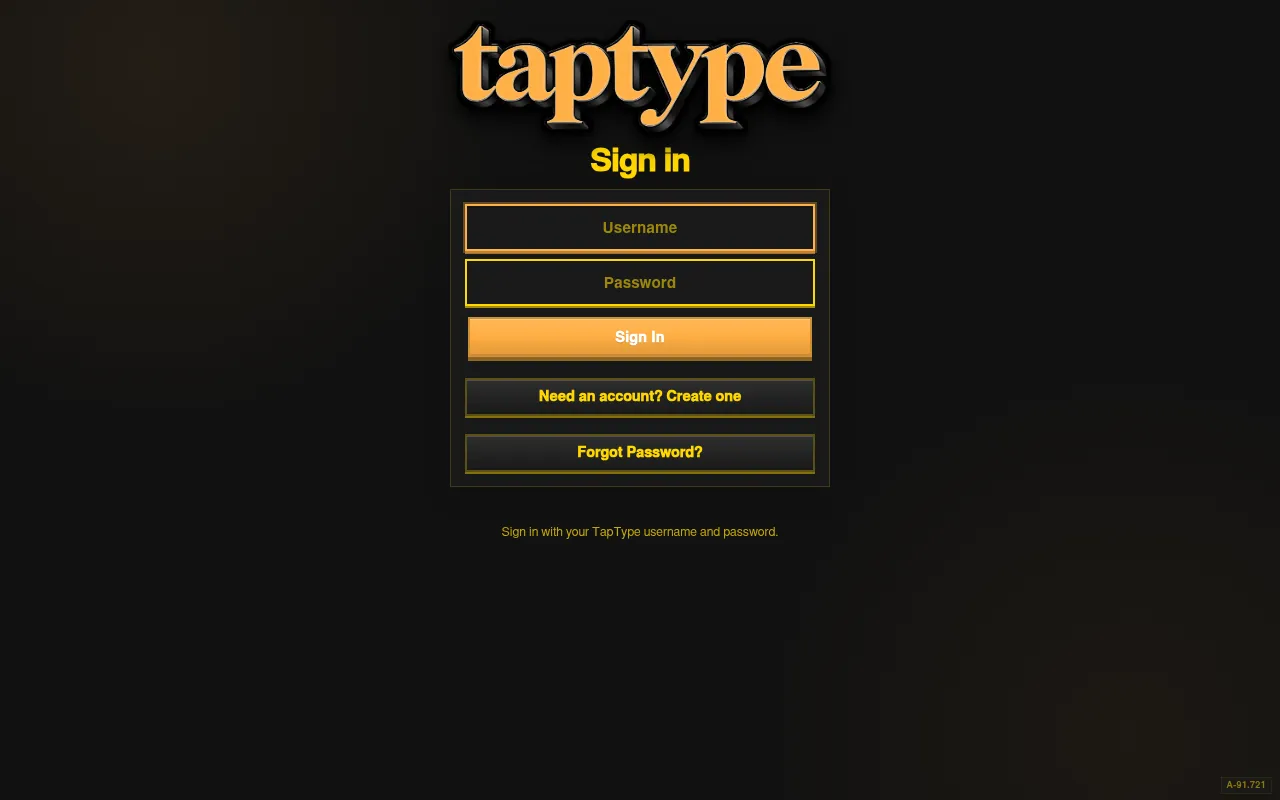 Screenshot of taptype.online
