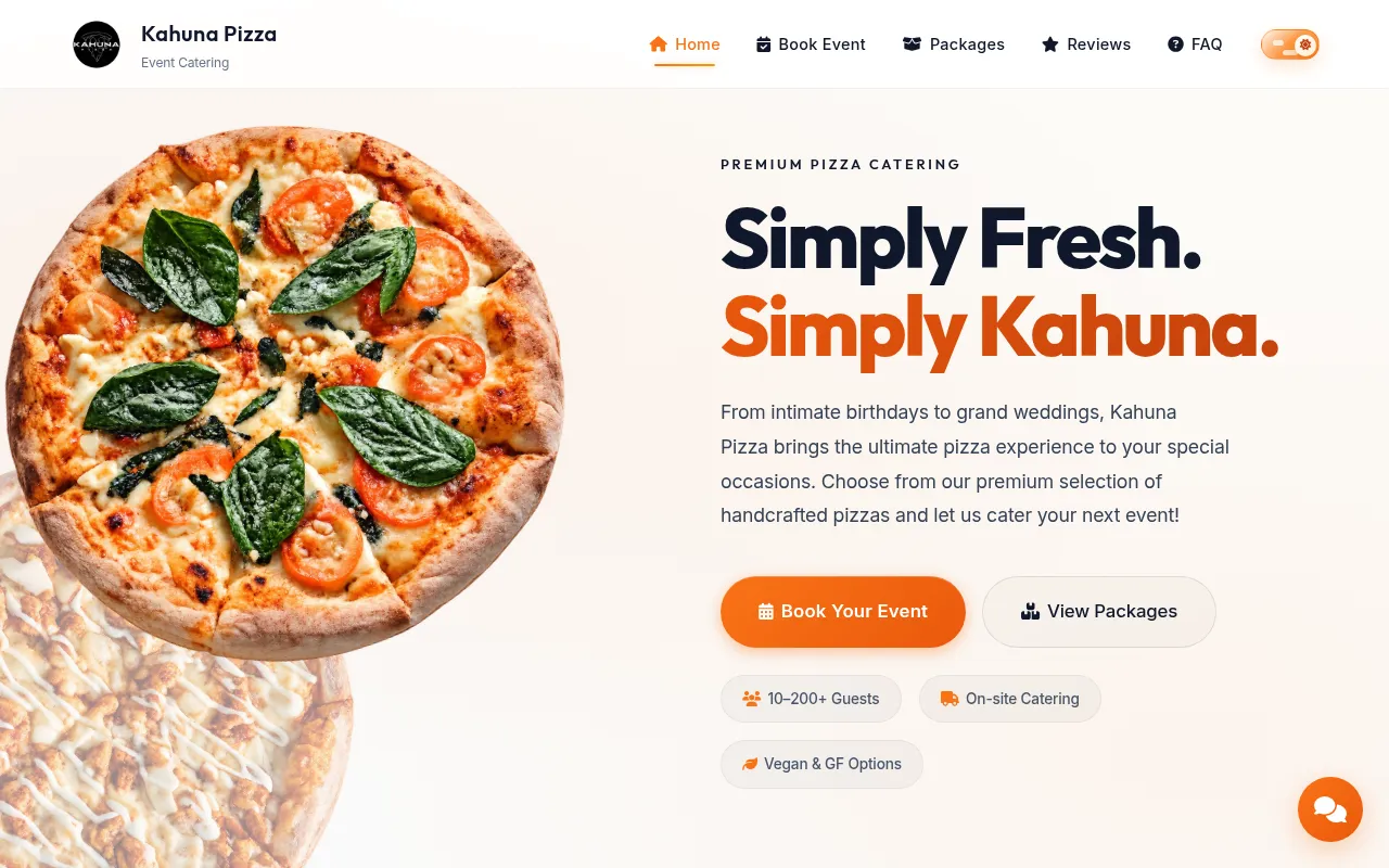 Screenshot of kahunapizza.shop