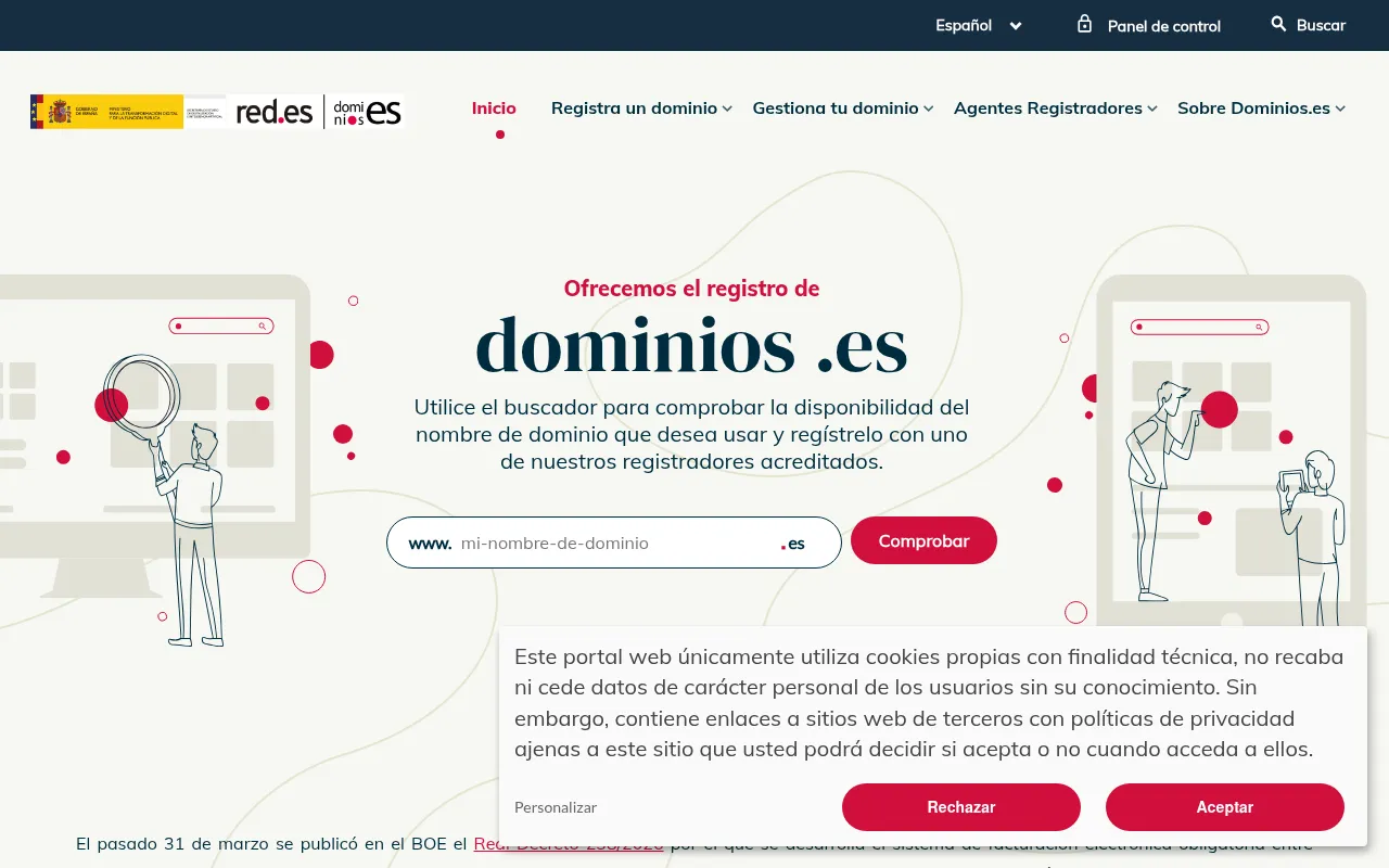 Screenshot of dominios.es