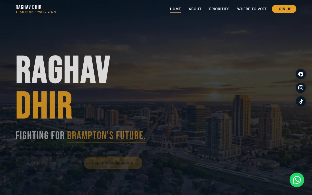Screenshot of raghavdhir.ca