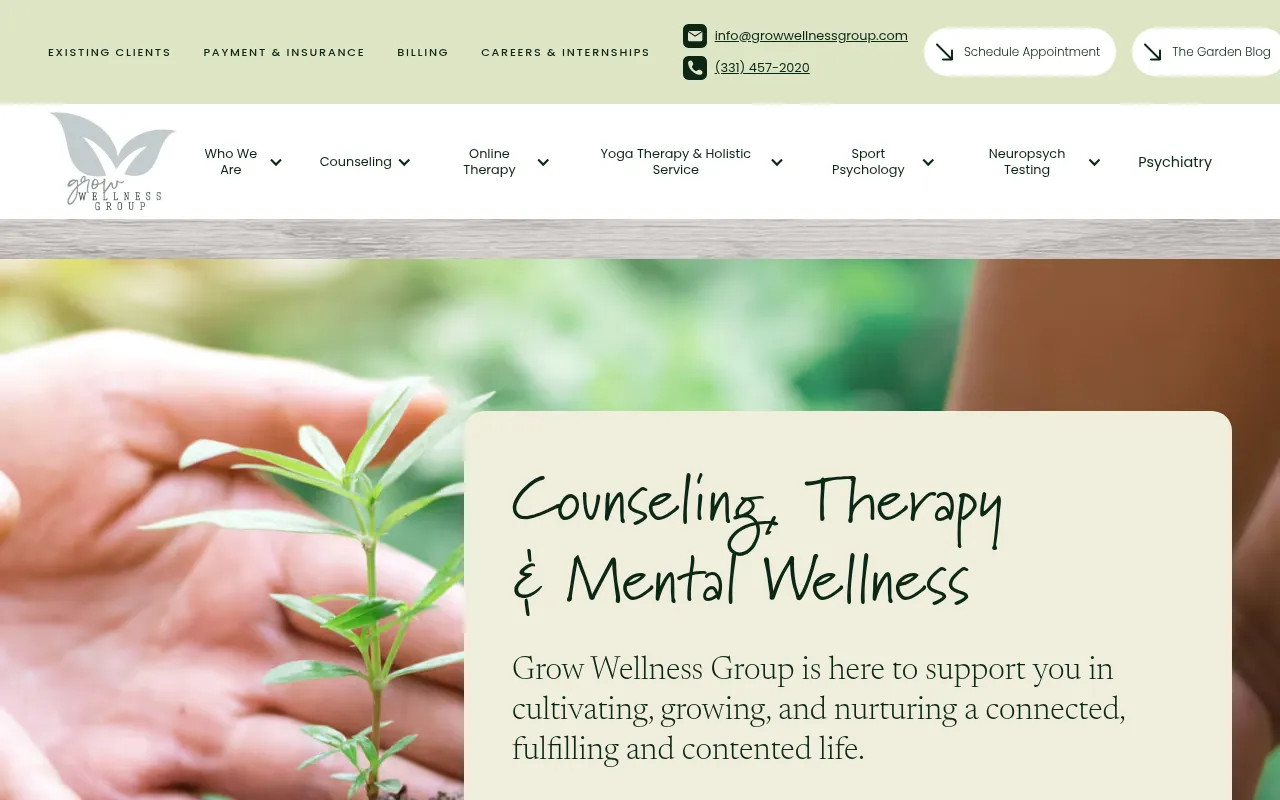 Screenshot of growwellnessgroup.com