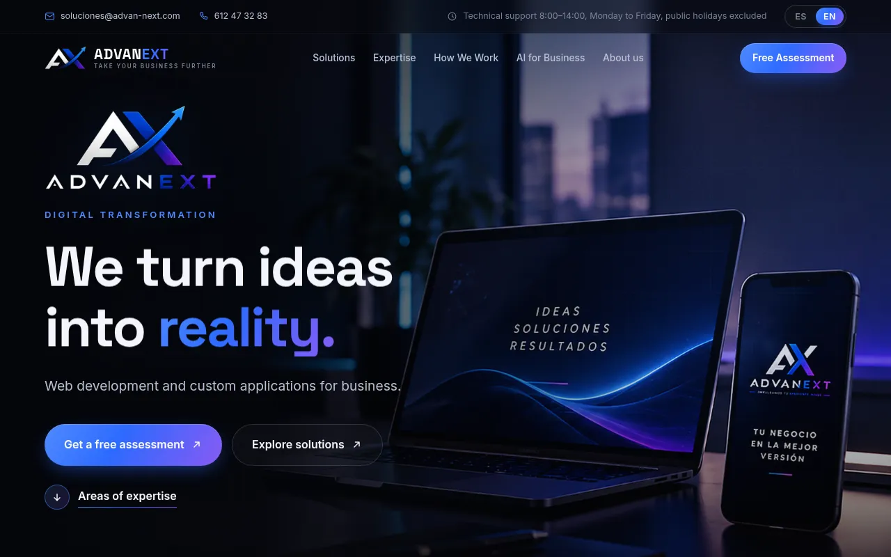 Screenshot of advan-next.com