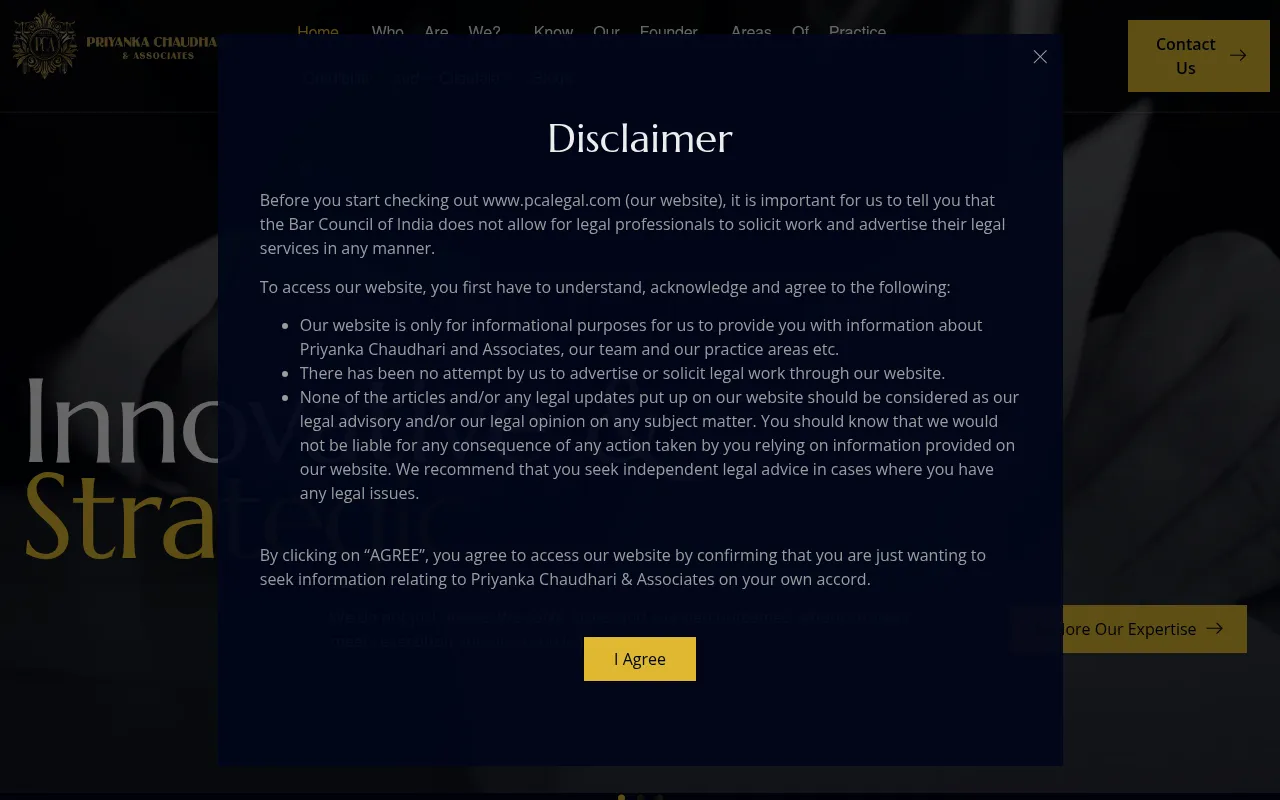Screenshot of pcalegal.com