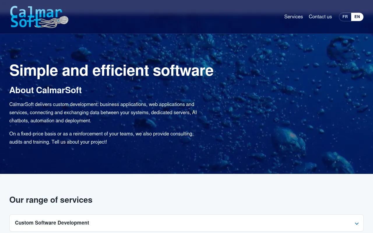 Screenshot of calmarsoft.com