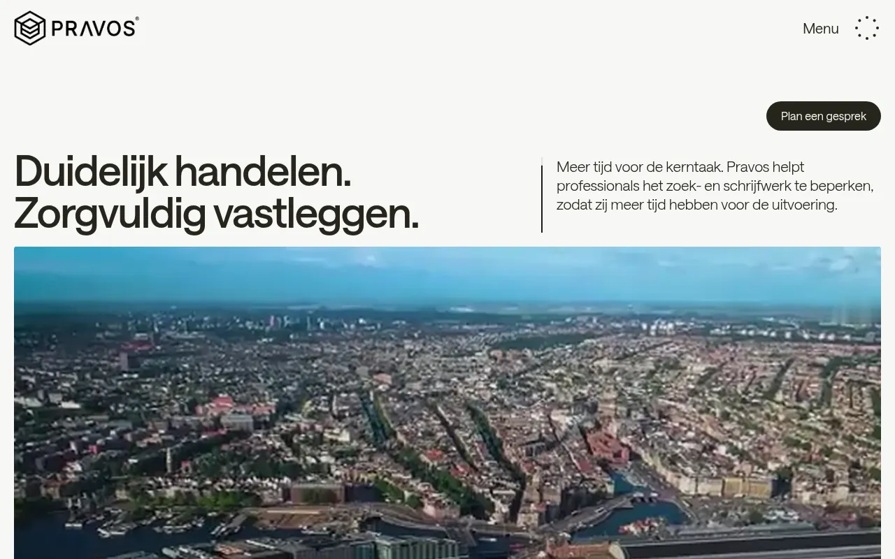 Screenshot of pravos.nl