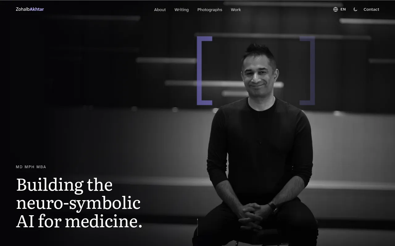 Screenshot of zohaibakhtar.com