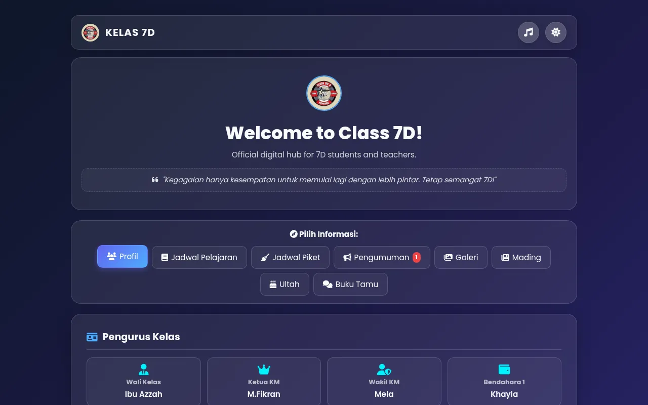 Screenshot of class-7d.netlify.app