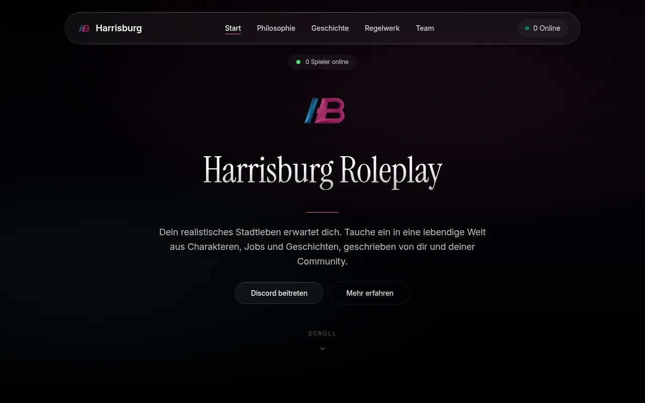 Screenshot of harrisburg-rp.de