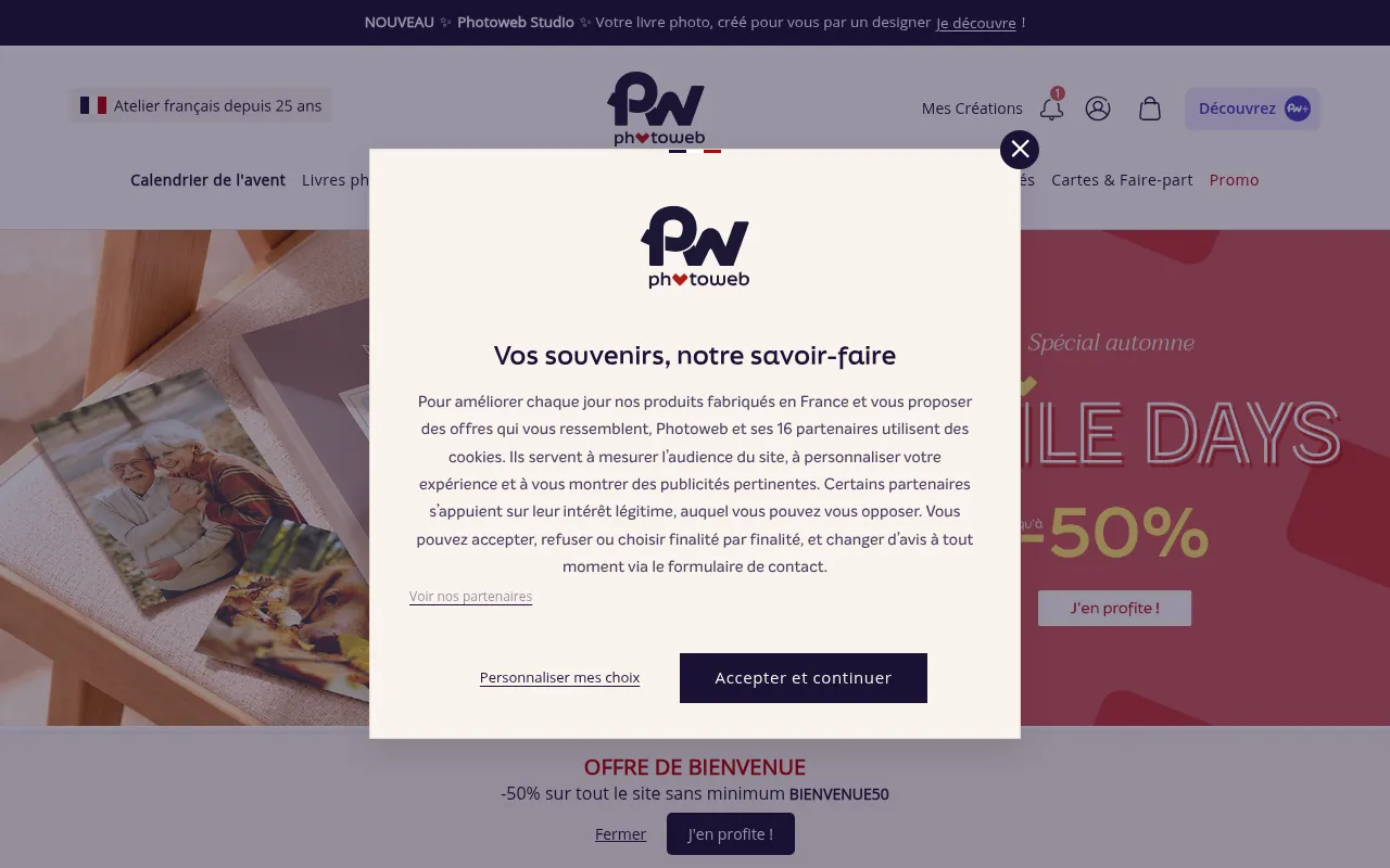 Screenshot of photoweb.fr