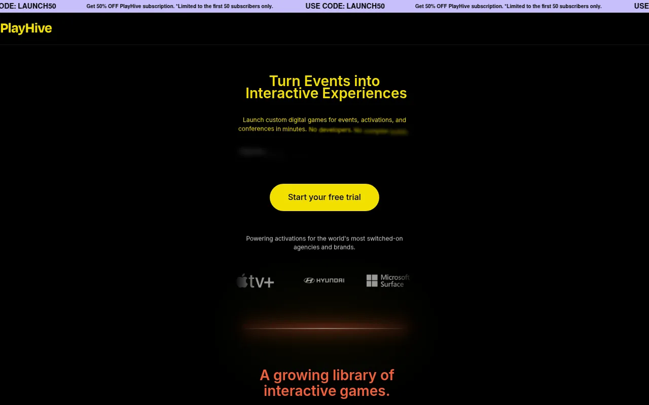 Screenshot of playhiveco.com