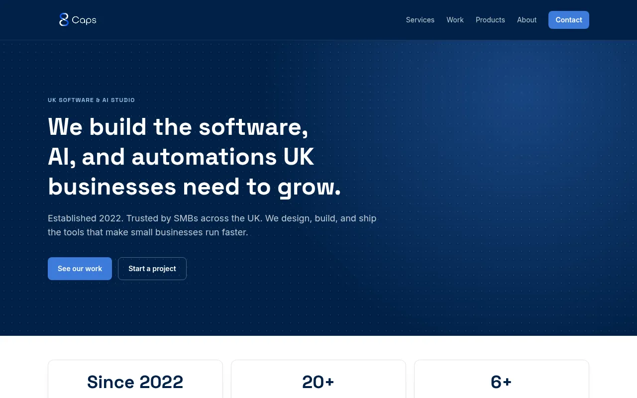 Screenshot of 8caps.co.uk