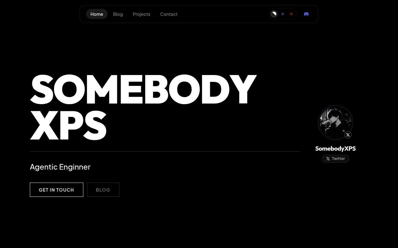 Screenshot of somebodyxps.space