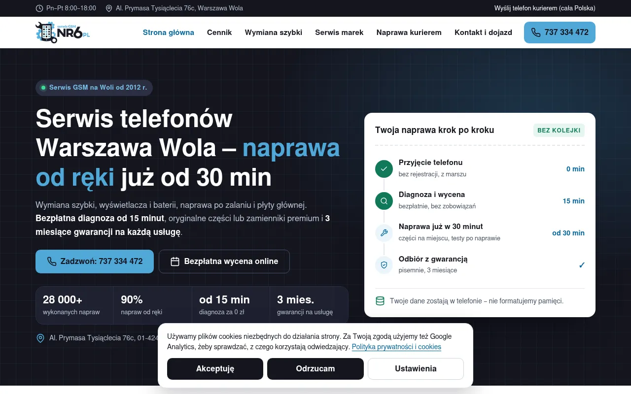 Screenshot of nr6.pl
