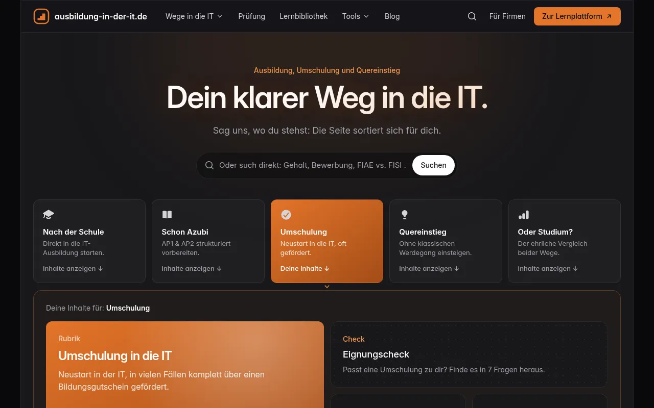 Screenshot of ausbildung-in-der-it.de