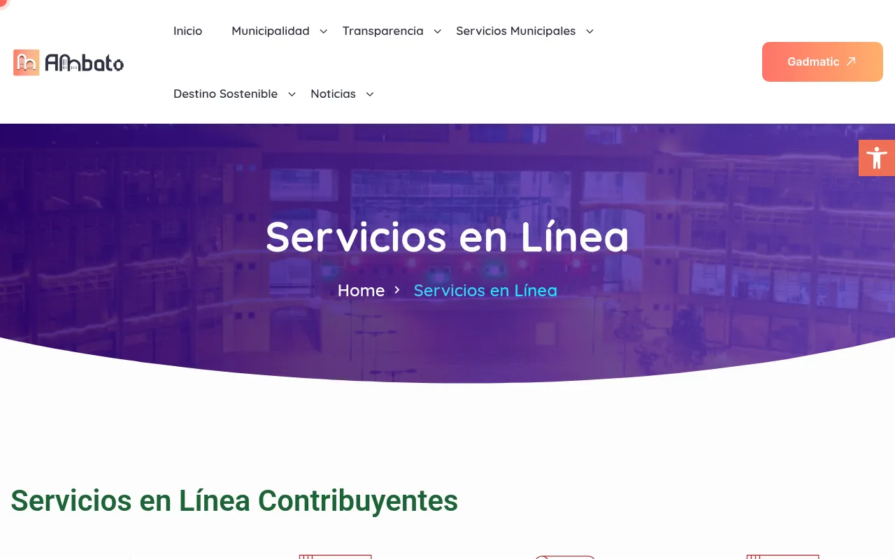 Screenshot of new.ambato.gob.ec