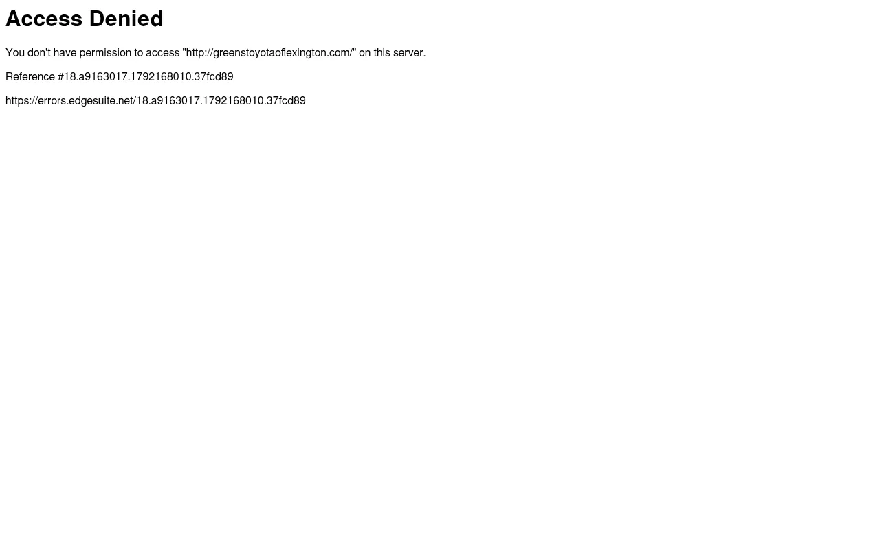 Screenshot of greenstoyotaoflexington.com