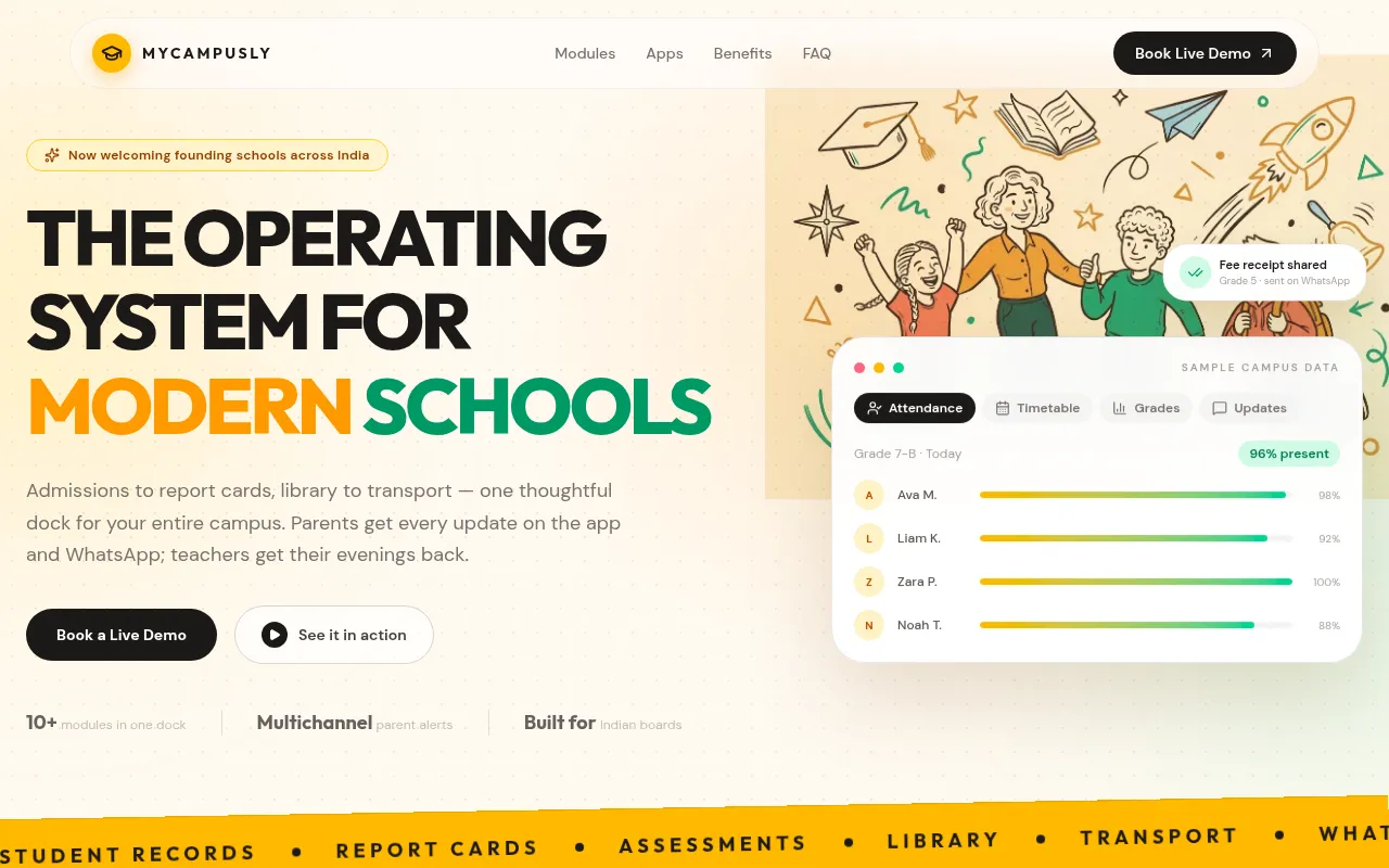 Screenshot of mycampusly.com