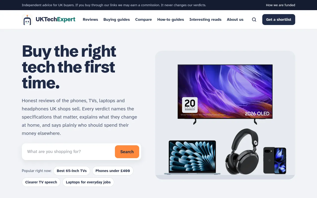 Screenshot of uktechexpert.com
