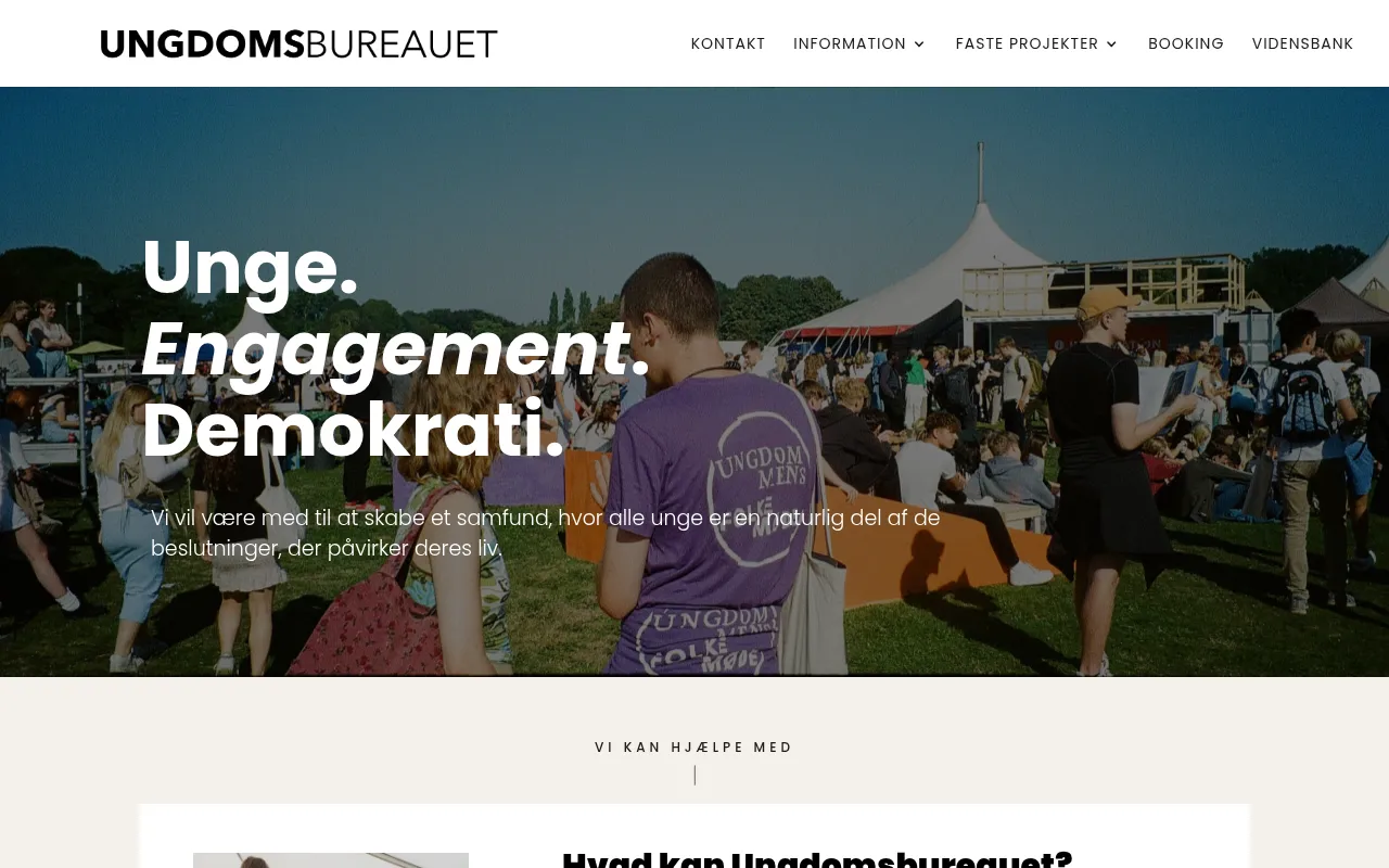 Screenshot of ungdomsbureauet.dk